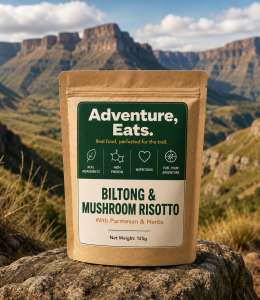 Biltong and Mushroom Barley Risotto